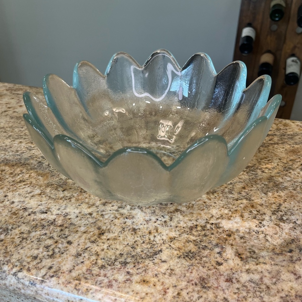 Blenko lotus bowl clear